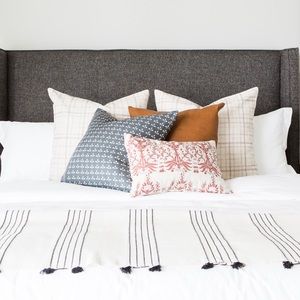 McGee & Co. Birch Watercolor Plaid 22x22 Pillow